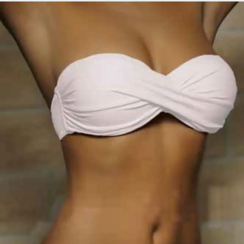 Preise 2018 Biquini Sexy Metall Ring Design Push Up Bandeau Bikini Set Liebsten Bademode Padded Strand Badeanzug Frauen Feste Badeanzug