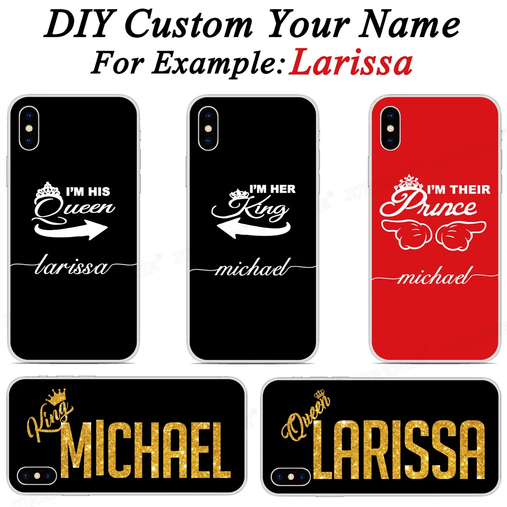 

Customize Name Text Gift Soft TPU Phone Case For BQ 5505 Amsterdam 5050 Strike 5065 Choice Vsmart Active JOY 1 Plus Custom Cover