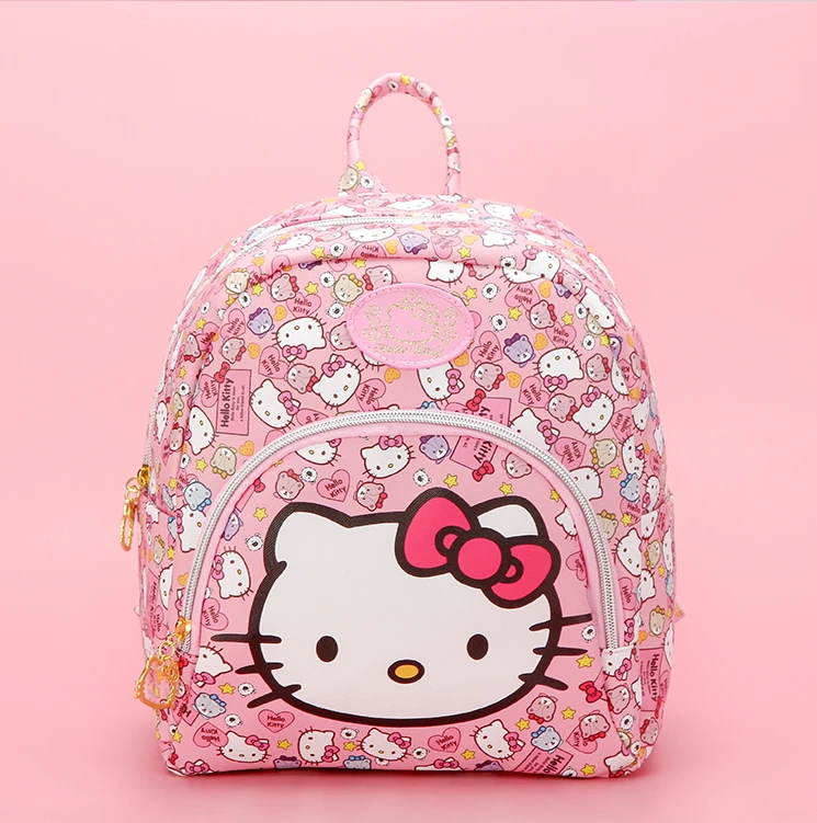 Новый детский школьный рюкзак из искусственной кожи hello kitty