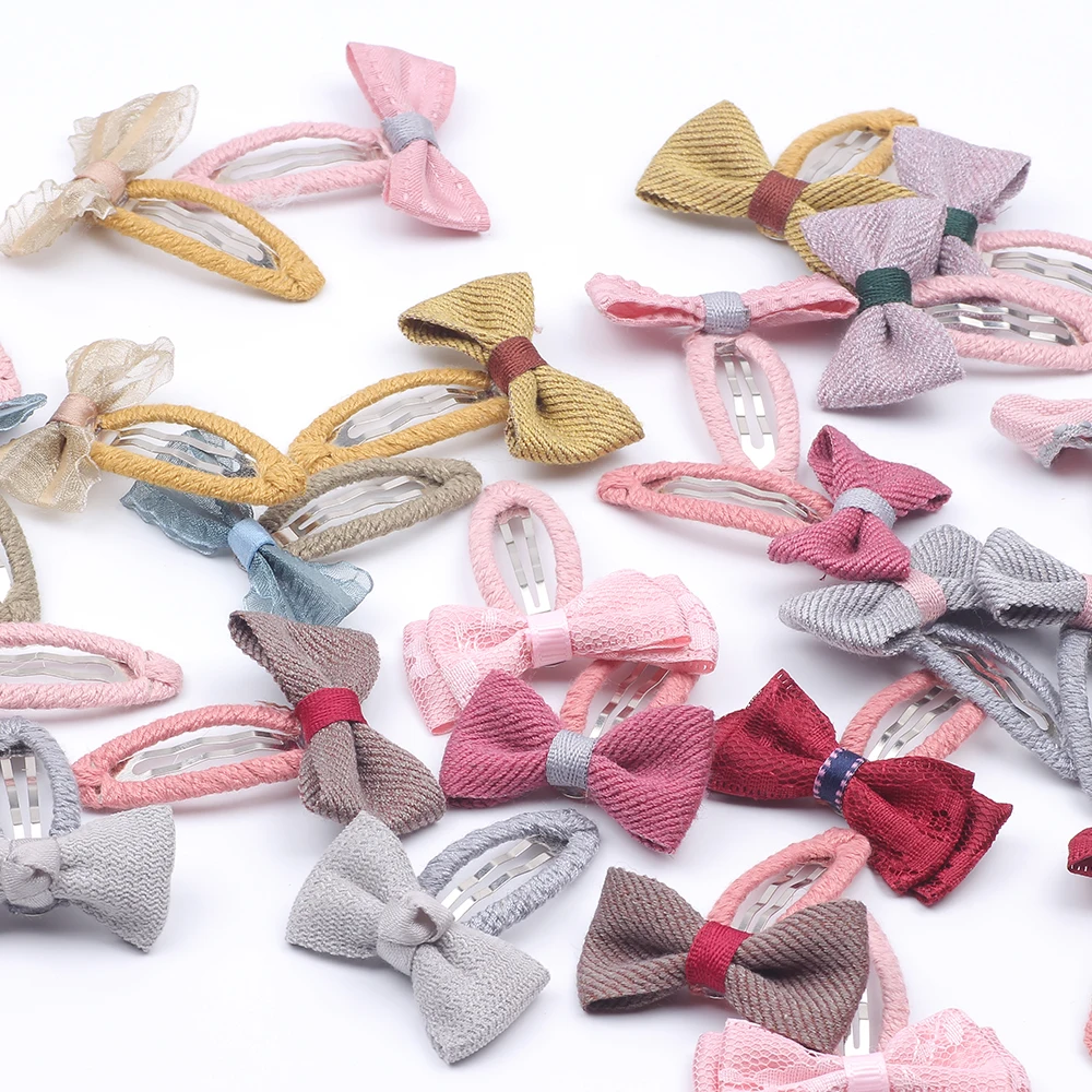 

Cute Kids Quality Wool Blends Bow Snap Hair Clips Bow Barrettes Children Cute Hair Clips Headband Kids Hair Accessories