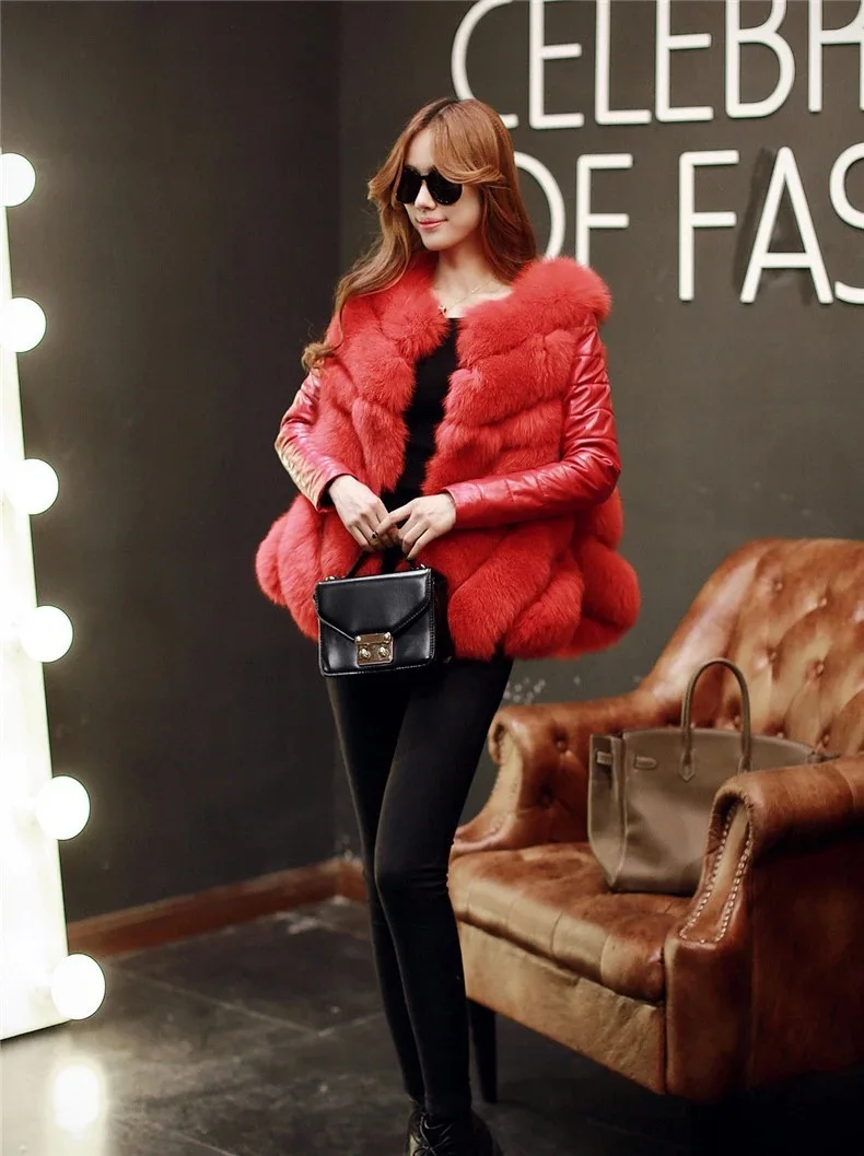 Зимнее модное женское роскошное пальто из искусственного меха размера плюс, Высококачественная элегантная женская меховая куртка розового, белого и черного цветов