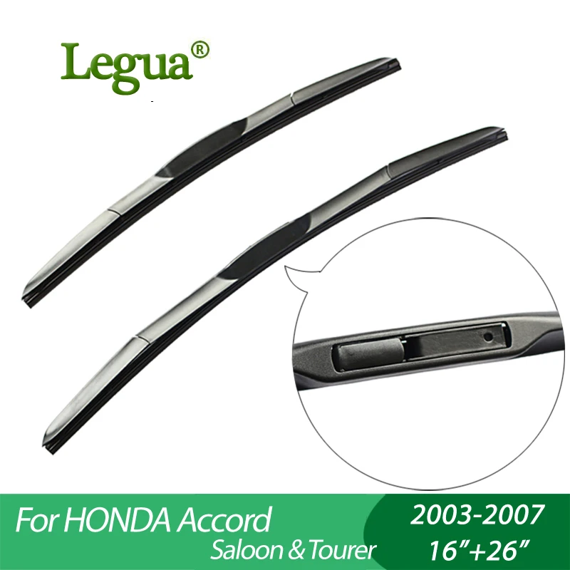 Legua car winscreen Wiper blades for HONDA Accord (2003 2007), 16"+26