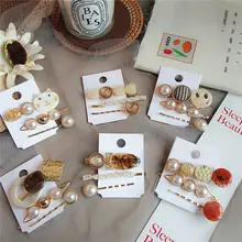 3 шт./компл. жемчужная металлическая заколка для волос расческа для волос улыбка кошка заколка для прически аксессуары инструменты для ухода за красотой новое поступление