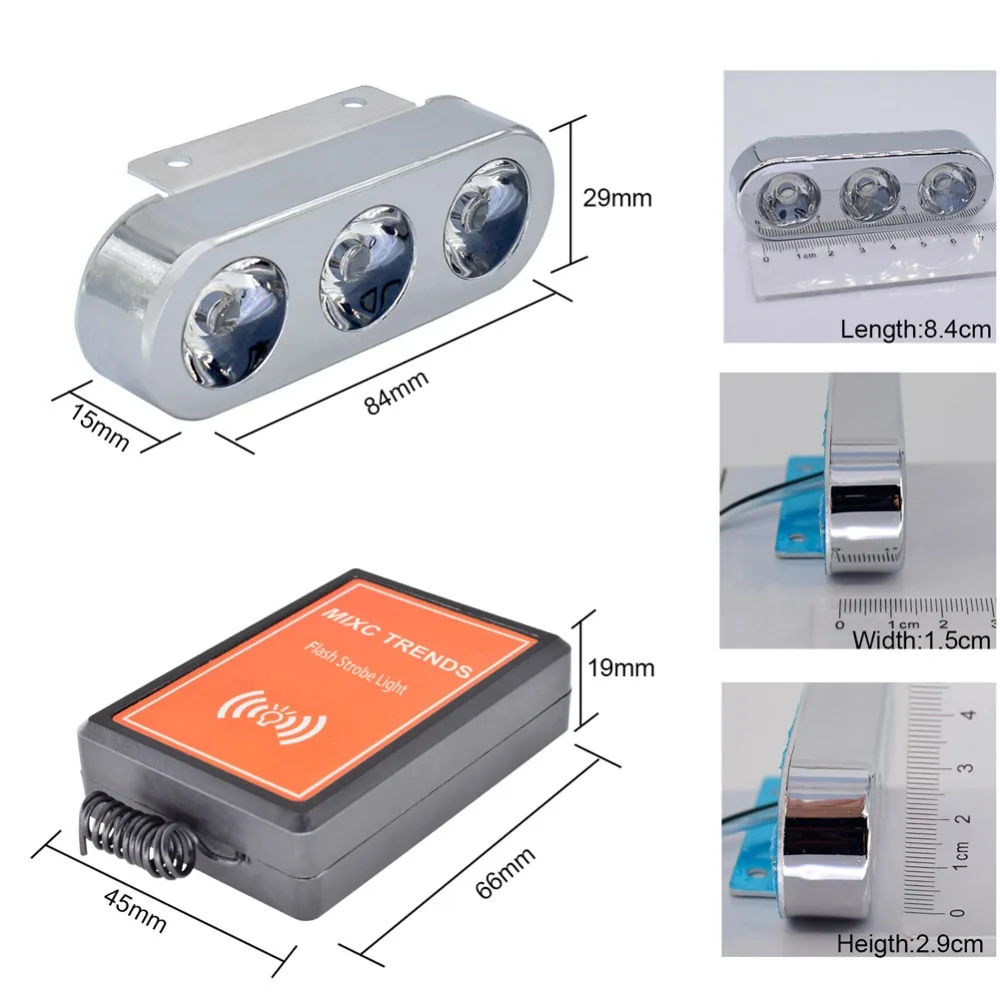 12 В беспроводной пульт дистанционного управления стробоскоп Автомобильная вспышка полицейский светодиодный светильник s Для Авто Грузовых автомобилей Мотоцикл стробоскоп светильник мигалка DRL лампа
