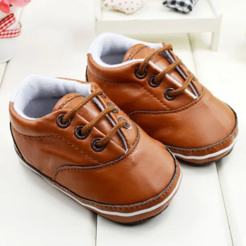 

Unisex Baby Soft Sole First Walker Pram Crib Shoes Toddler PreWalker Leather Sneakers 0-18M