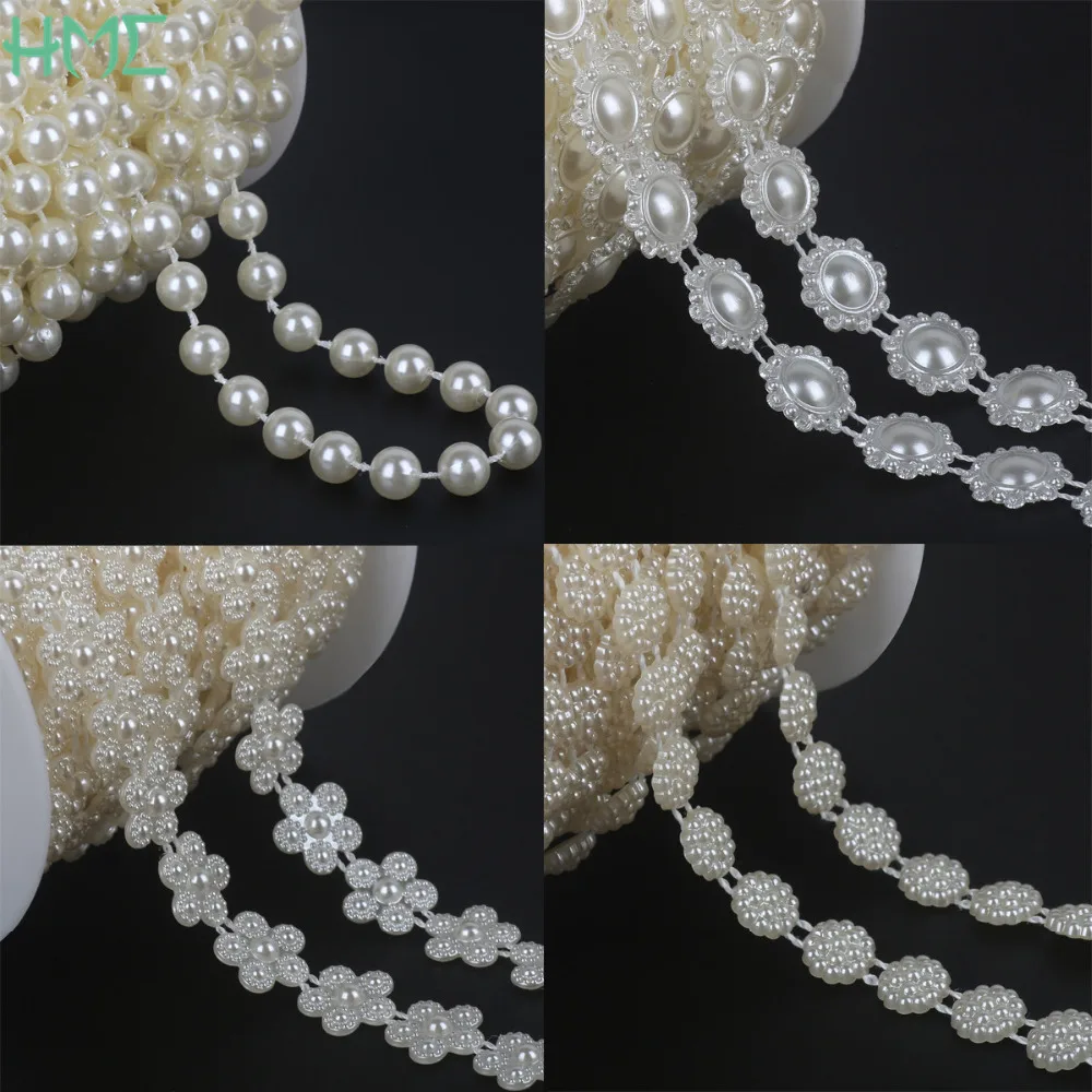Ivory Pearl Bead Chain for DIY Decorations & Crafts