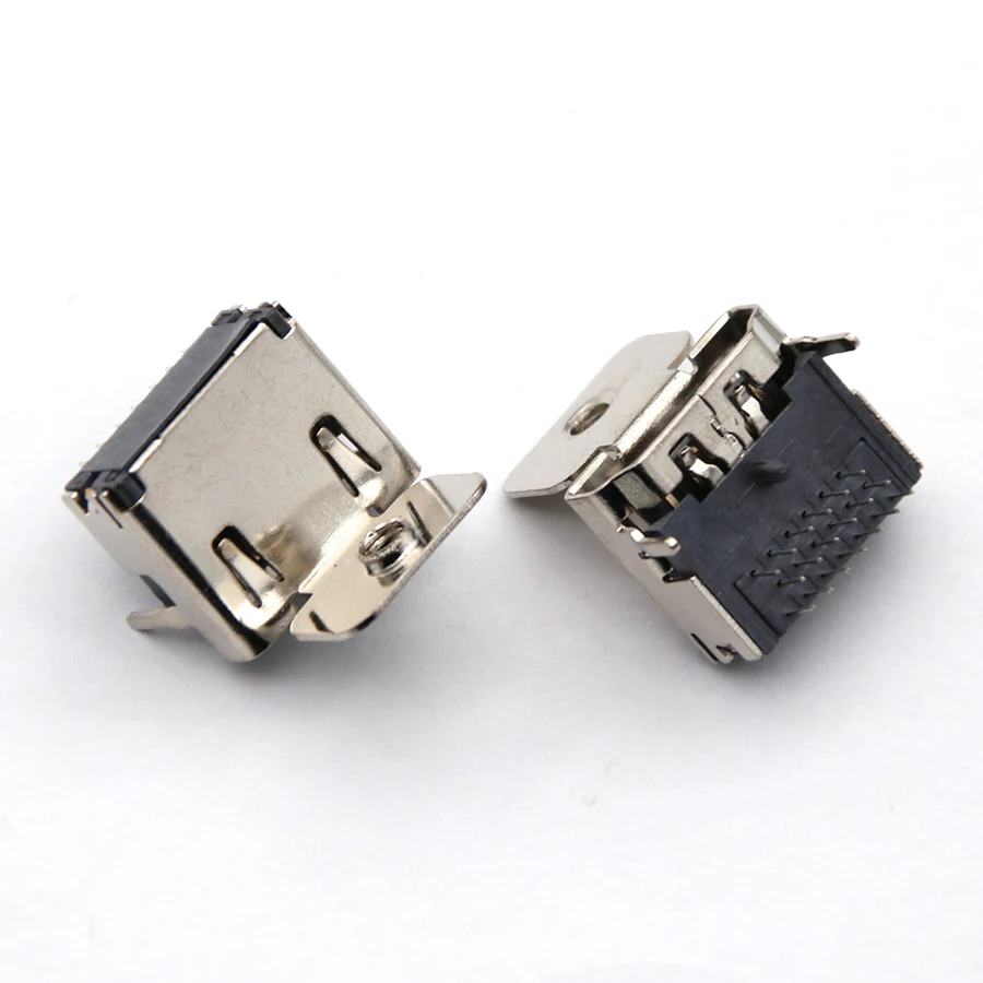 10 шт. 19 pin HDMI Jack гнездовой разъем интерфейса 90 градусов 3 ряда (7pin + 6pin 6pin) с