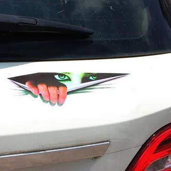 

3D Personalized Car Sticker Decal Eyes Peeking Decoration Window Simulation Leopard Auto Truck Cover