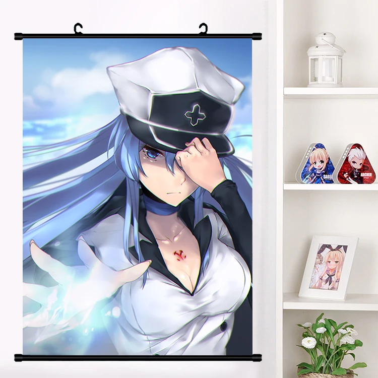 Аниме Акаме ga KILL! Акаме Esdeath Косплей настенные свитки Фреска плакат мультфильм настенные подвесные плакаты коллекция домашнего декора искусство