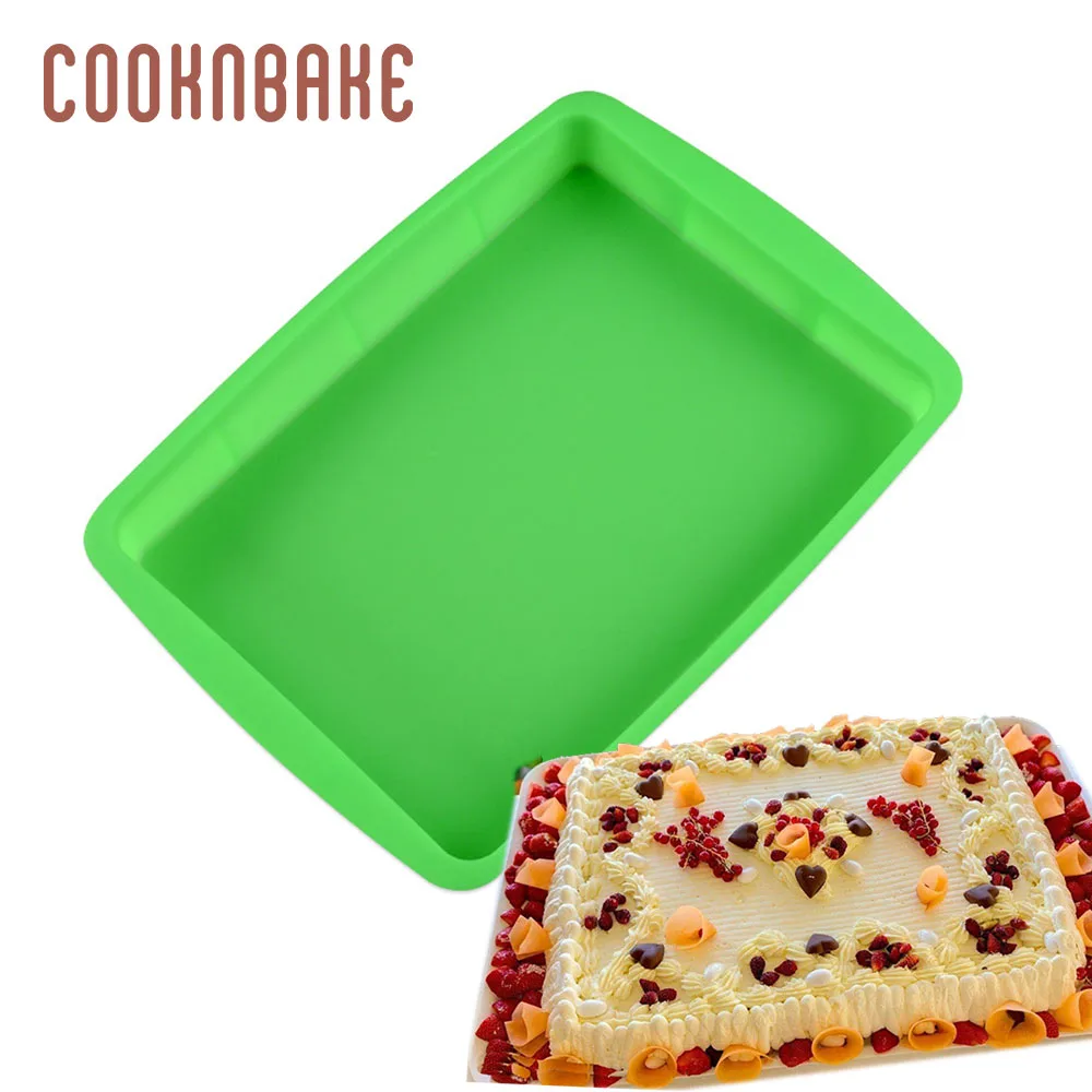 

COOKNBAKE Silicone Mold for big cake rectangular pastry bread mold silicone large cake baking bakeware tool diy birthday wedding