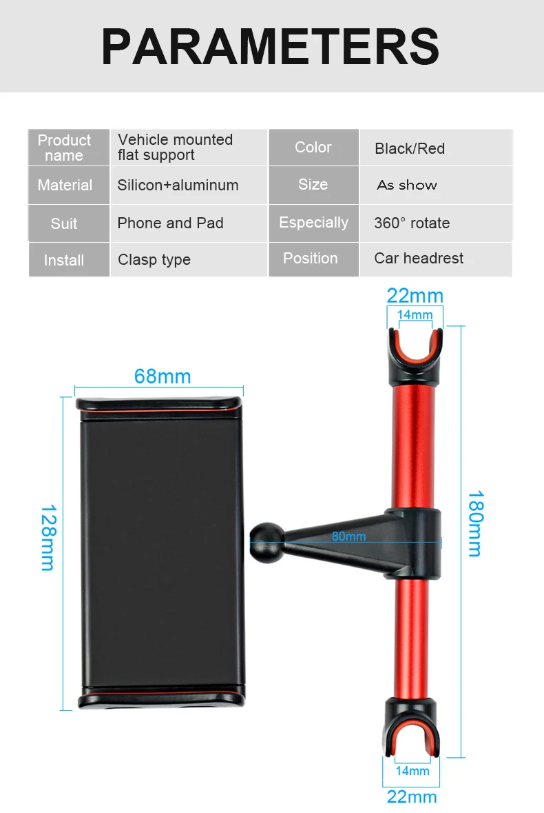 AIYIMA 4-12 дюймов Автомобильный держатель для мобильного телефона регулируемое вращение планшет телефон стенд кронштейн крепление для iPad iPhone xiaomi samsung