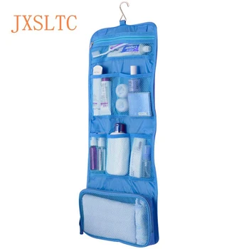 

JXSLTC Women's Travel Foldable Hanging Makeup Organizer Bag Portable Toilet Cosmetic Bag Storage Organiser for Outdoor Camping