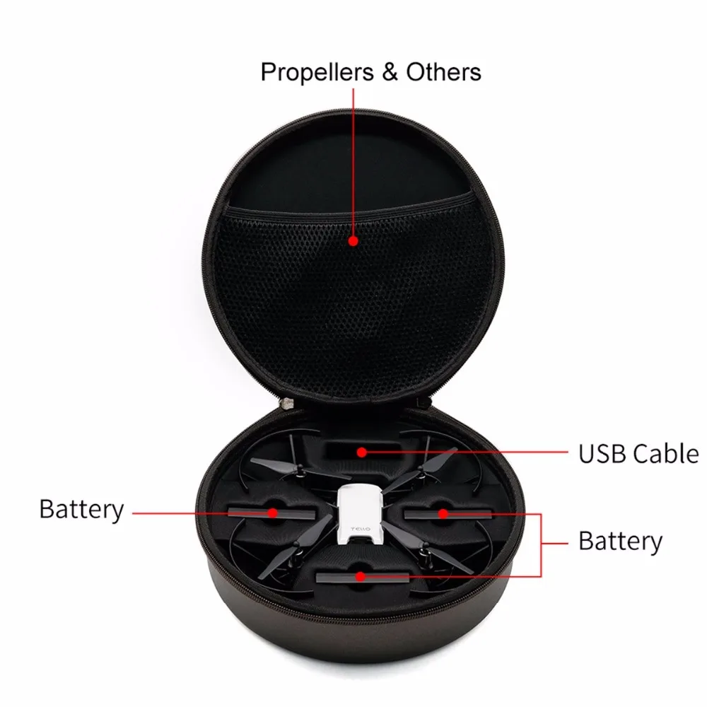 Ryze Tello переносная полиэтиленовая Сумка-чемодан чехол для DJI Tello Drone батарея кабель реквизит Сумочка чехол для чемодана запчасти сумка коробка