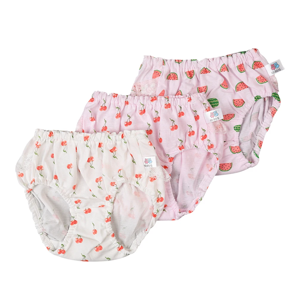 Baby Cotton Underwear Girls Panties Fruit Print Children Pants 2 6Y