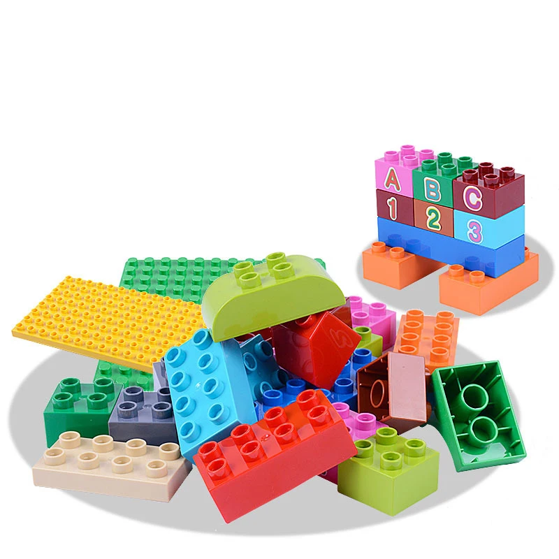Single Sale Large Particle Diy Building Block Accessories Colorful Base Plate Compatible with LegoING  Duplo Toys For Baby Gift (6)