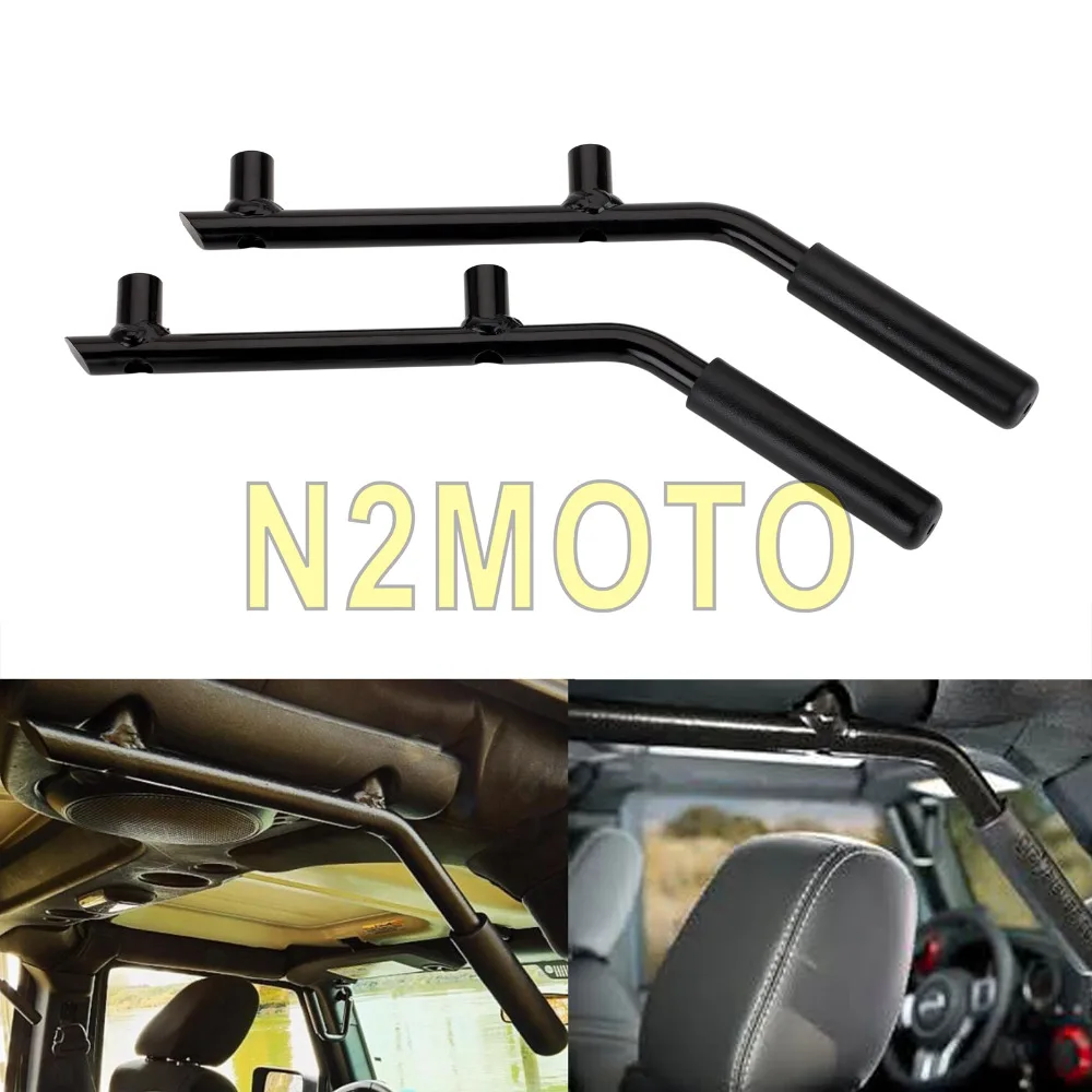 Black 2 Door 4 Door Rear Grab Bar Hard Mount Grab Handle For Jeep