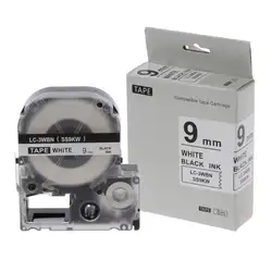 Черное на белом возможна печать на ленте Epson Label 9 мм для LW-300 LW-400