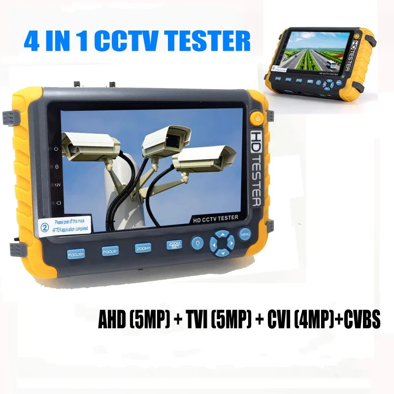  Upgraded 4 IN 1 5MP AHD TVI 4MP CVI Analog Security Camera Tester IV8W 5 Inch CCTV Tester Monitor V