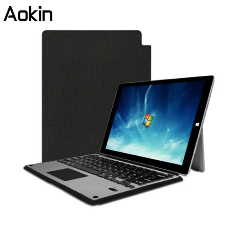 

Ultra-Slim Wireless Bluetooth Keyboard with Touchpad For Microsoft Surface Pro 5 / Pro 4 / Pro 3 Cover Case Keyboard with Holder