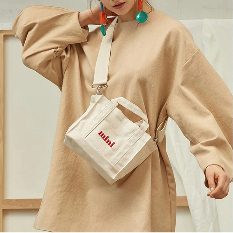 Mini Shopping Bag White Casual Totes Canvas Totes Beach Bag Mini Shopping Bag White Casual Totes Canvas Totes Beach Bag