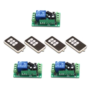 

Hot Sale 9V12V24V RF Wireless Remote Control Relay Switch 315/433MHZ Relay Module Learning Code Switch with 3 key Remote Control
