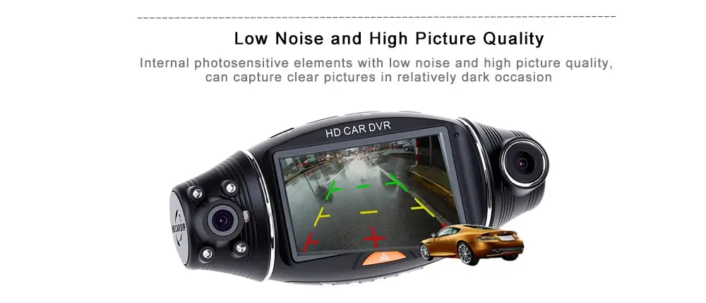  Dual Objektiv Auto DVR GPS Dash Cam Auto Video Fahren Recorder HD Nachtsicht G-sensor Auto rückansi