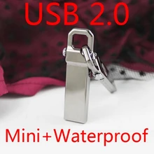 Подлинная 8 ГБ 16 ГБ 32 ГБ USB флешка 64 ГБ 128 ГБ Pen драйвер USB Memory Stick флэш-карты 1 ТБ Металл немного крюк мини ключ подарок 2,0
