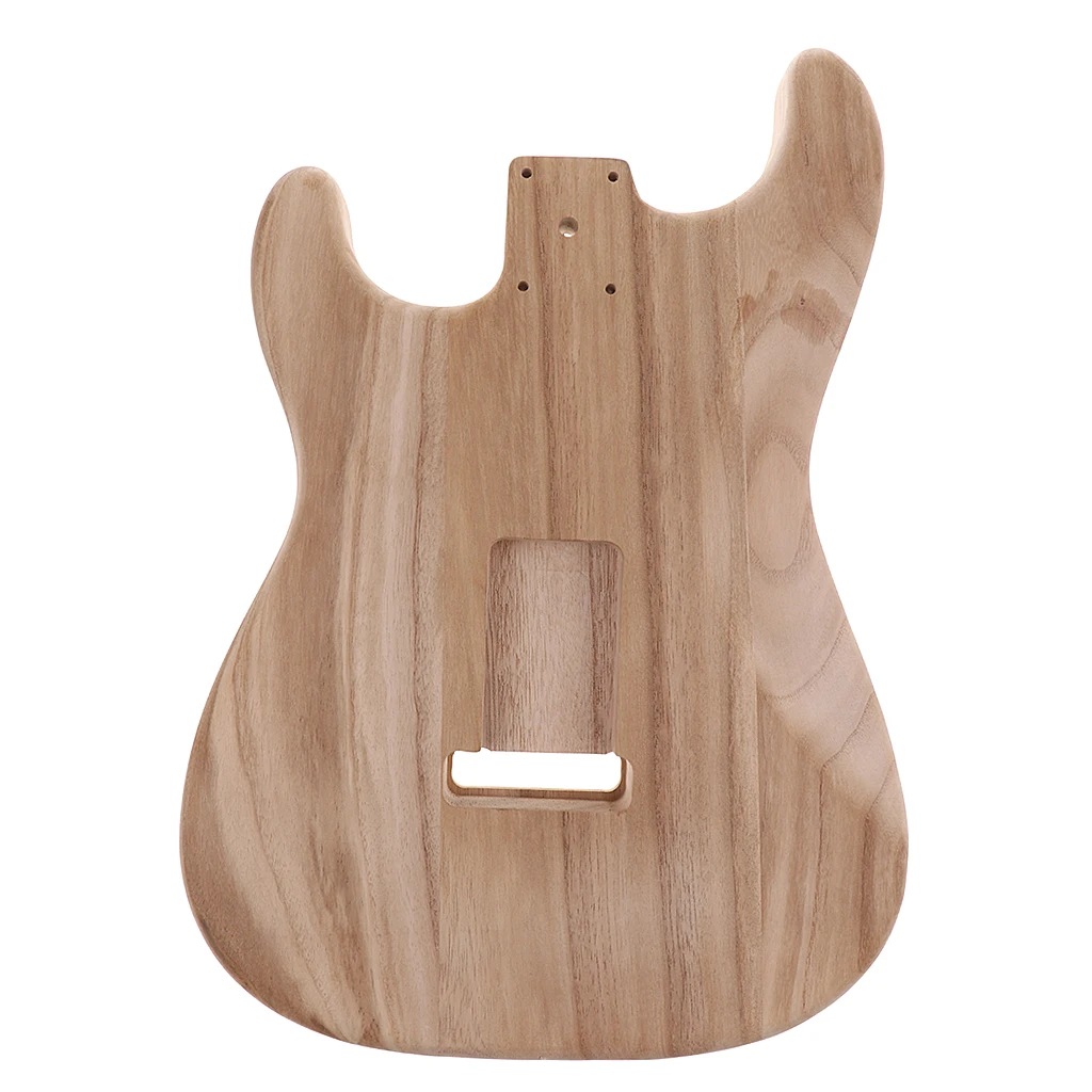 Tooyful Wood Finest DIY Guitar Unfinished Body Barrel Material Stringed Instruments for Strat ST Electric Guitar