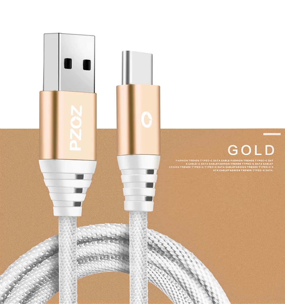 PZOZ кабель usb type C USB-C быстрое зарядное устройство type-C для Xiaomi Mi A1 6 OnePlus 5t Hauwei p10 p20 lite pro mate 9 10 Honor htc ZUK Z2