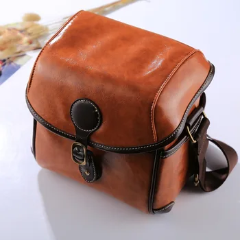 

Portable Camera Bag PU Leather Shoulder Bag Camera Sling Case Handbag Protector Bag for Nikon Canon Sony Pentax DSLR Camera