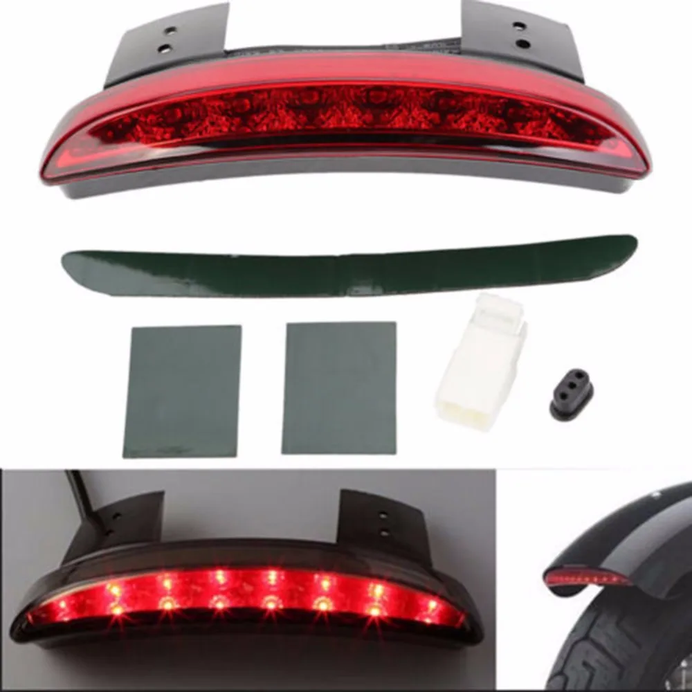 

1 pcs Motorcycle Mudguard LED Rear Tail Light Fender Tail light Red Shell Mudapron Tail Lamp Car Modification Accessories