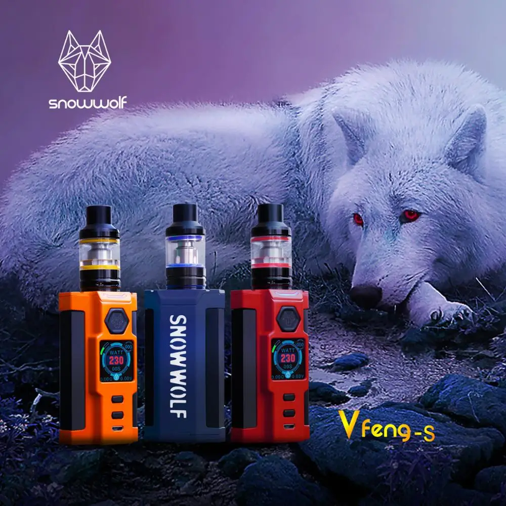 

2pcs/lot Snowwolf Vfeng-S electronic cigarette Kit 230W Vfeng S box mod Vape with 2.8ML T3 Atomizer E Cigarettes Vaporizer Tank
