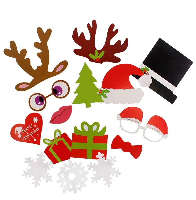50 шт. реквизит для фотосъемки рождественские украшения Санта Клаус дерево олень украшения снеговик Рождество для дома