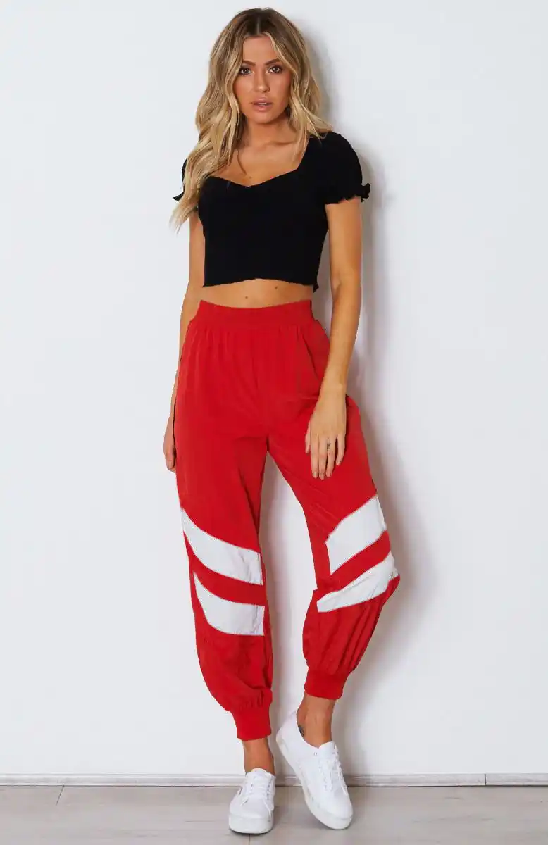 striped joggers womens