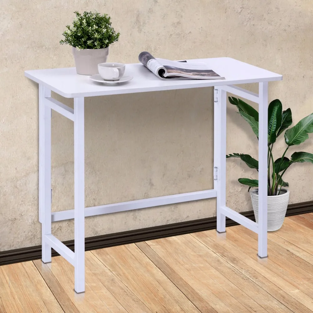 Golpus Modern Folding Table Office Computer Desk Pc Laptop Writing