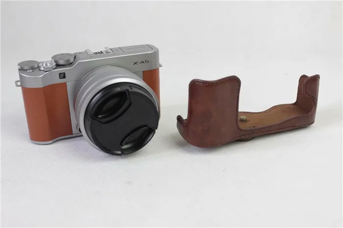 Новая сумка для цифровой камеры из искусственной кожи чехол для Fujifilm Fuji X-A5 X-A20 xa5 xa20 15-45 мм крышка объектива с плечевым ремнем