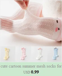 Милые летние сетчатые носки с героями мультфильмов для маленьких девочек и мальчиков, мягкие хлопковые длинные носки для новорожденных, meias