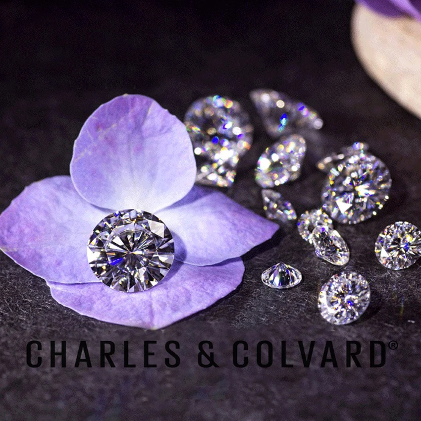 Бесцветный 6 мм 0.68CT VVS DEF Сертифицированный Charles Colvard Forever One Round Brilliant Cut Loose Moissanite Gem