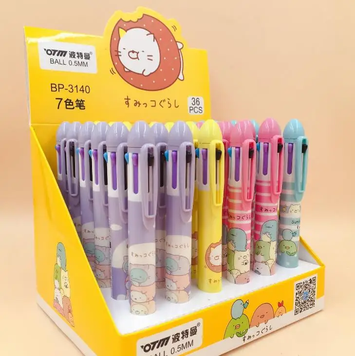 4 шт./компл. шариковые ручки Sumikko Gurashi 7 видов цветов для массивного пресса Угловые