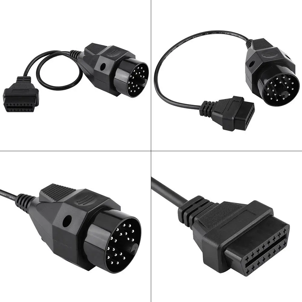Car Diagnostic Cables Connectors 1Pcs 20 Pin to 16 Pin OBD2 Female Adapter Connector Scanner Cable For BMW E36 E38 E39 E46