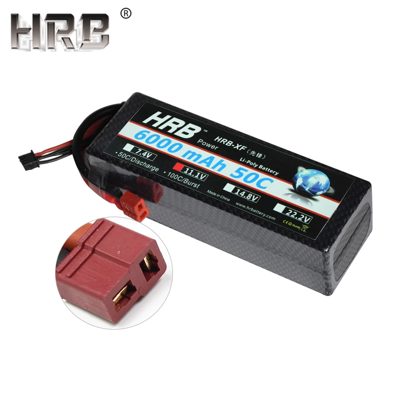 HRB Lipo RC батарея 3S 11,1 V 6000mAh 50C T Deans XT60 TRX EC5 жесткий чехол RC автомобили Грузовик Лодка Вертолет Самолет Квадрокоптер запчасти