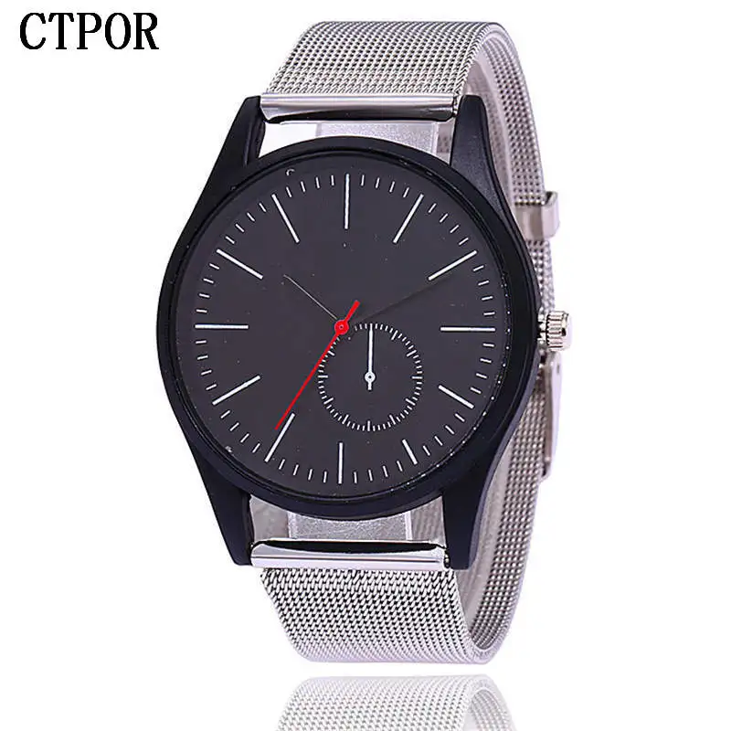 

No LOGO Brand Watch Men's Watches Colorful Simple Male Wristwatch Bracelet Stainless Steel Ultra thin Clock Man Relogio Montre
