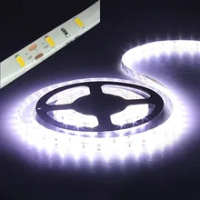 Tira de luz de led, 5630 5730 impermeável 12v fita flexível 5m branco natural 4000k branco quente frio 3000k 6500k vermelho verde azul