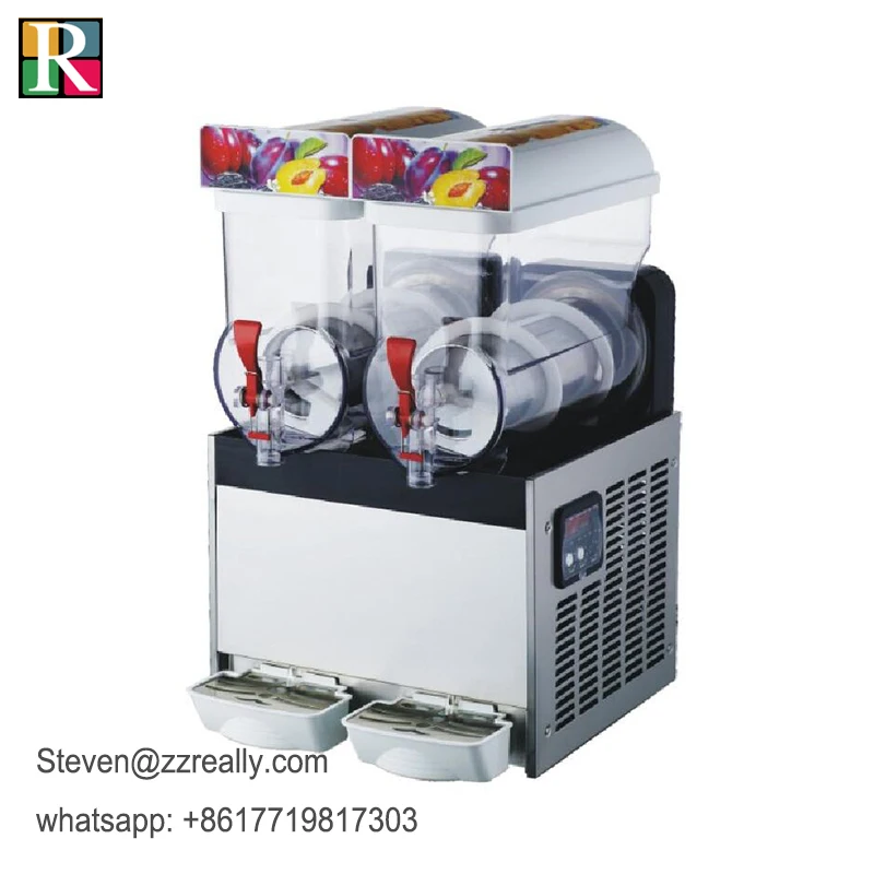 US $1.066.00 SPACE 2 Bowls Slush Machine Slushie Machine With LED Light Cover