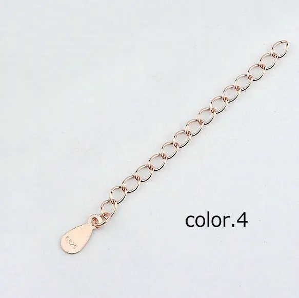 925 пробы серебро 5 см Расширение цепи костюм для ожерелья браслет ножной браслет ювелирные изделия - Цвет: color.4