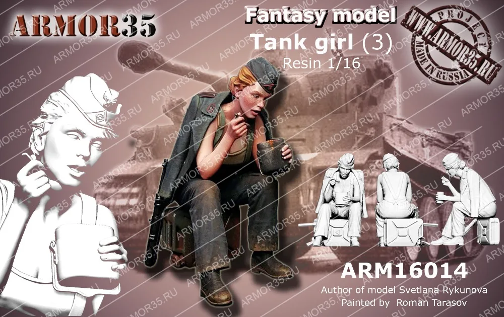 

1/16 resin figure model kit Female soldiers 16153D