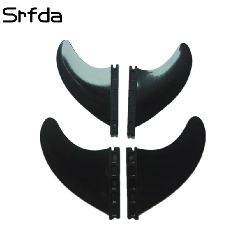 

srfda 4pcs/Lot High quality surfboard FUTURE fins nylon+30%GF material size 2pcs F4.37 + 2PCS-X350 quad fins
