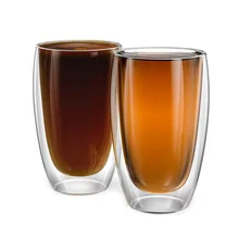 Стеклянные чашки с двойными стенками, изолированные капучино кружки для латте, вина/пива, фруктов и цветов, чайные чашки, стеклянные чашки для молока, прозрачные