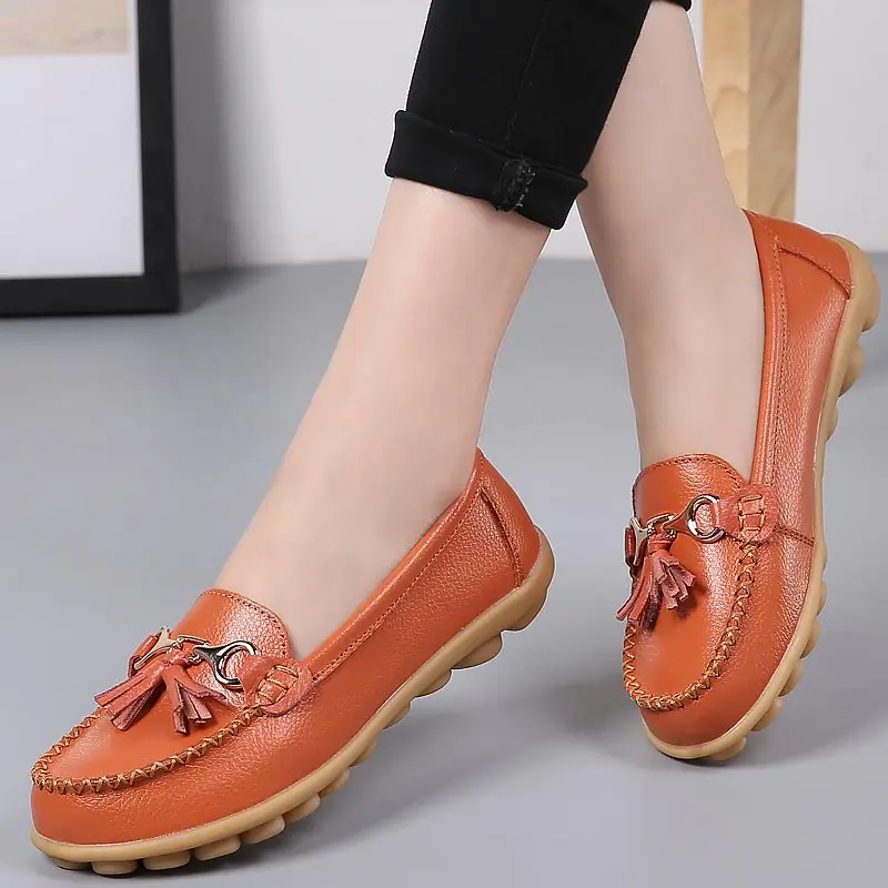 Boat shoes woman fashion genuine leather flats shoes Boat shoes woman fashion genuine leather flats shoes