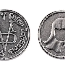 Хэллоуин Горячий Песнь Льда и Огня Игры престолов безликих монет Валар моргулис Jaqen H'ghar Aaliyah значок 1:1 реквизит